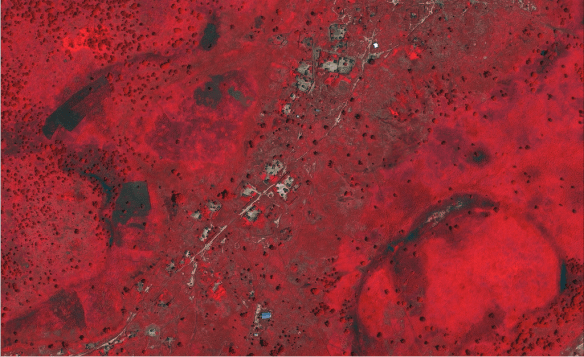 Um Bartumbu village, Sudan, 11 September 2011 Infrared image