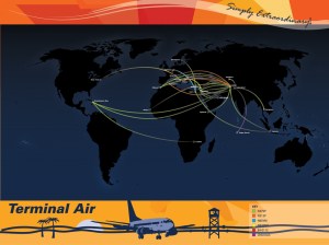 PAGLEN Terminal air route map