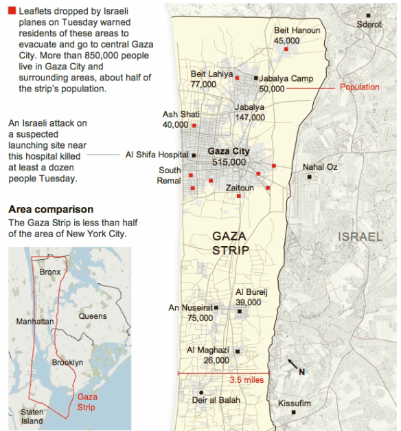 NYT Gaza map