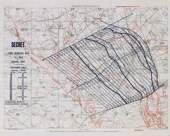 BARRAGE MAP bataille-ypres-passchendaele-carte-secret