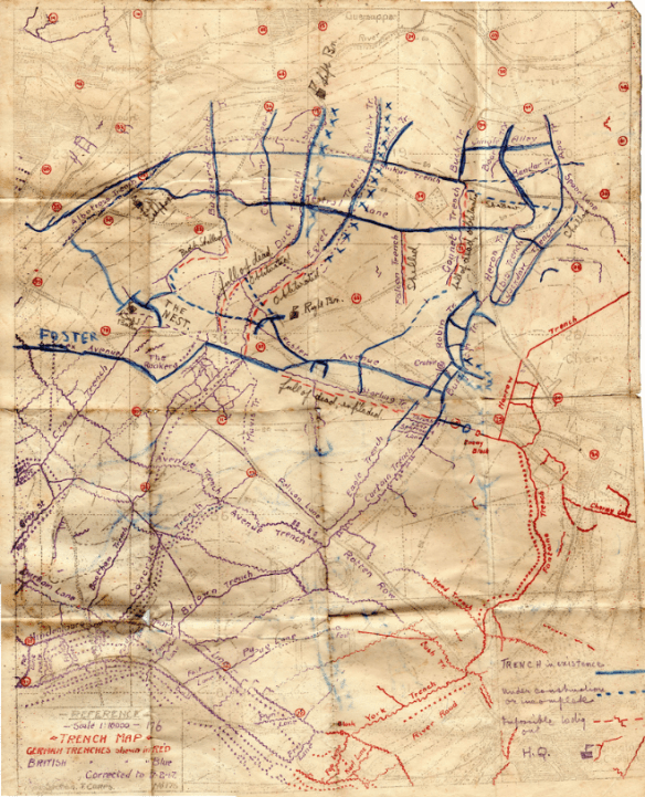 Trench map annotated