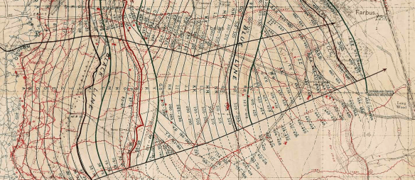 Vimy barrage map 1917 (extract)