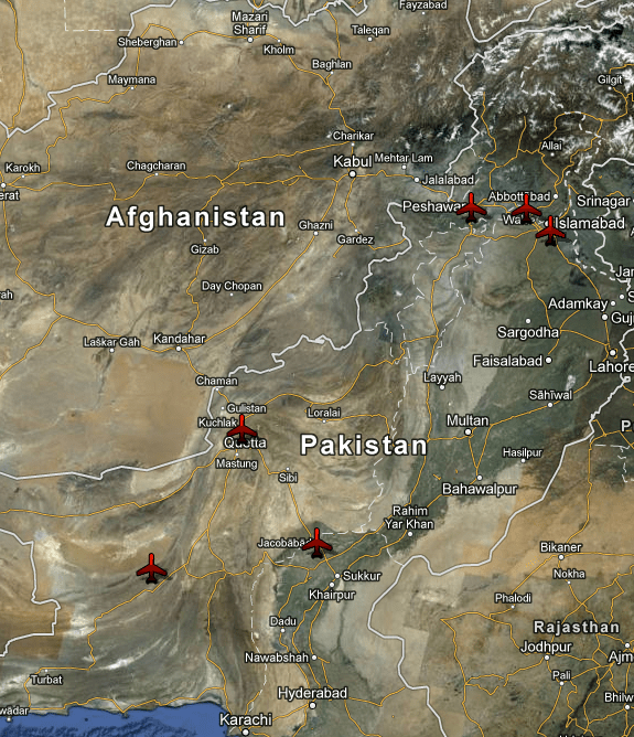 US bases inside Pakistan