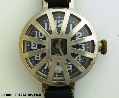 Trench watch with shrapnel guard