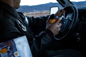 UAV pilot driving to work