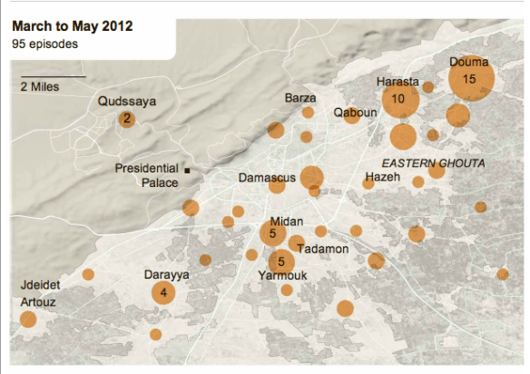 Damascus violence March-May 2012