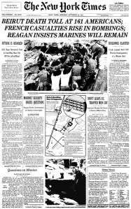 NYT Beirut barracks bombing 1983