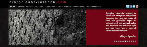 Histories of violence banner