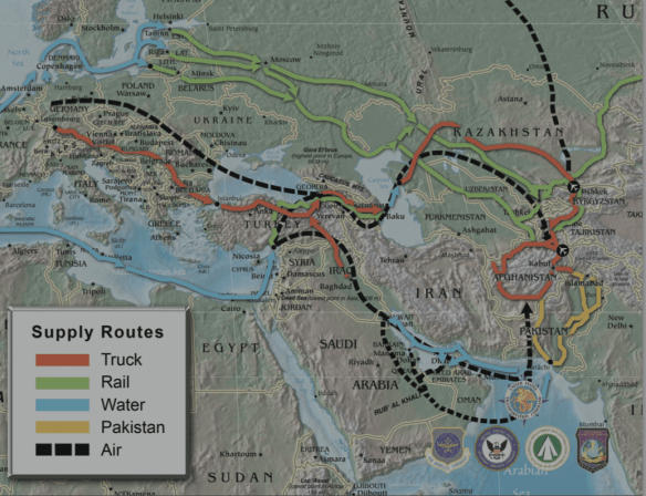 Military supply routes, Afghanistan