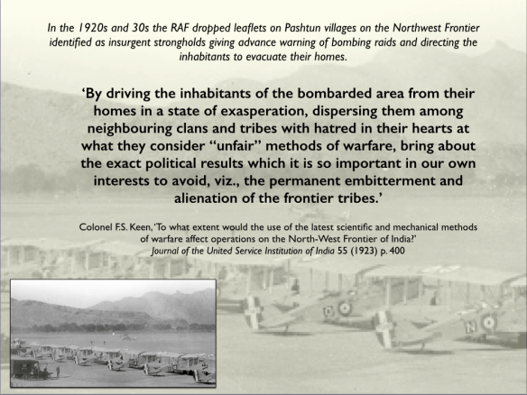 Waziristan bombing 1920s and 30s PNG