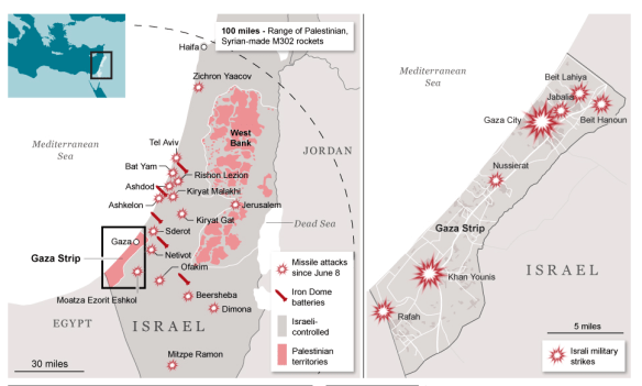 IDF and Hamas air strikes 2014