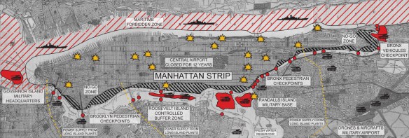 Manhattan Strip - Map by Leopold Lambert