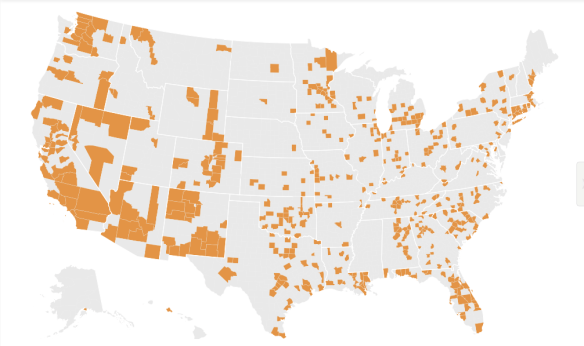 Armoured vehicles transferred from US military to US police departments