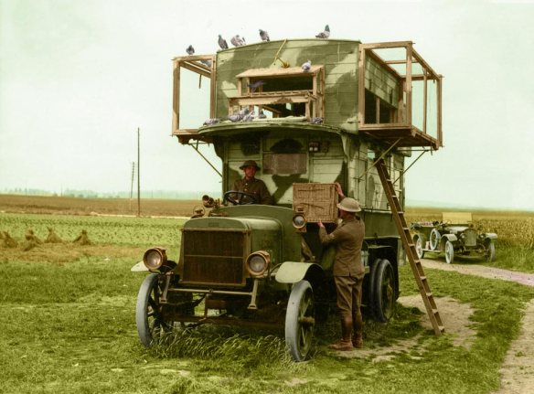 WWI Mobile carrier pigeon-loft